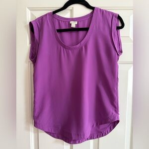 J. Crew Vibrant Purple Sleeveless Blouse